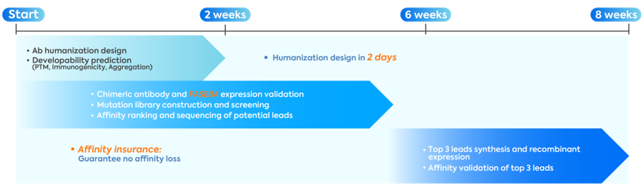 workflow of ProBio Antibody Humanization Deluxe Service