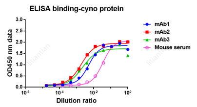 ELISA binding of recombinant supernatant